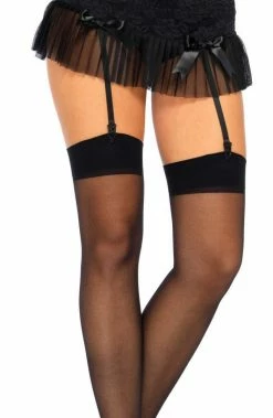 COAXcopenhagen2 Black Sheer Thigh High Stockings