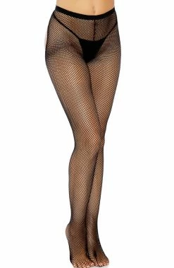COAXcopenhagen.com HOSIERY Black Fishnet Pantyhose With Thong Back