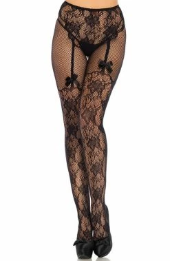 COAXcopenhagen2 Crotchless Pantyhose With Illusion Suspender
