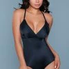 COAXcopenhagen.com Black Shapewear Bodysuit With Snap Crotch - What Waist