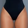 COAXcopenhagen.com Panties Black High Waist Tummy Control Thong - Daily Comfort Shaper