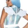 COAXcopenhagen.com White Body Harness With Furry Angel Wings