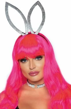 COAXcopenhagen.com Bunny Ear Headband & Choker With Faux Rhinestone Bunny Costumes