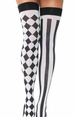 COAXcopenhagen2 Thigh High Harlequin Stockings