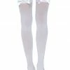 COAXcopenhagen2 White Thigh Highs With White Bow