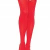 COAXcopenhagen2 HOSIERY Red Thigh Highs With Red Bow