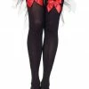 COAXcopenhagen2 Black Thigh Highs With Red Bow HOSIERY