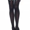 COAXcopenhagen2 Black Thigh Highs With Black Bow HOSIERY