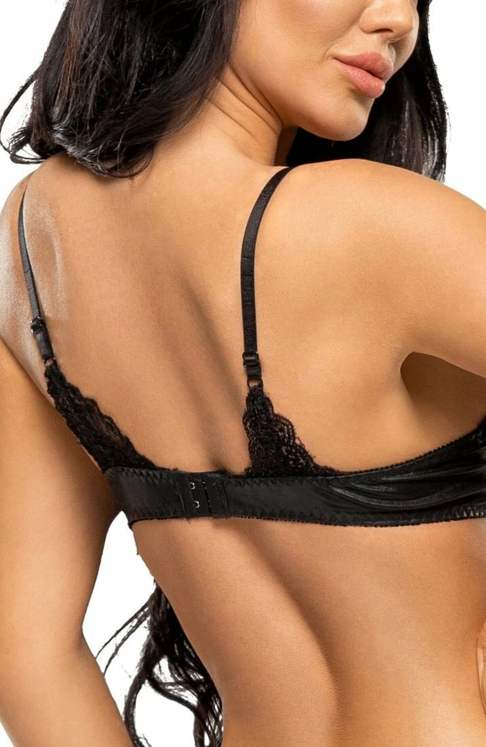 COAXcopenhagen2 Black Lace & Wet Look Lingerie Set - Monroe