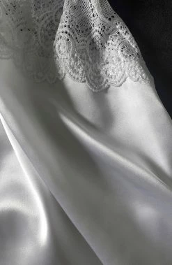 COAXcopenhagen2 White Satin Nightie - Ameli
