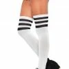 COAXcopenhagen2 White Athlete Stockings With Black Stripes HOSIERY