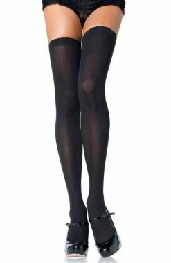COAXcopenhagen2 Black Opaque Thigh Highs HOSIERY