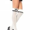 COAXcopenhagen2 Crocheted White Over The Knee Socks