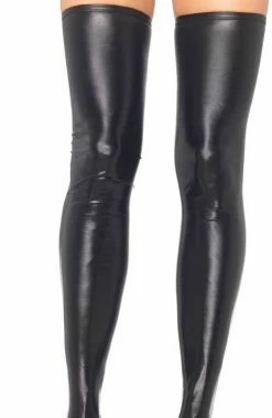 COAXcopenhagen2 WET LOOK & PVC Black Wet Look Thigh Highs