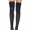 COAXcopenhagen2 Crocheted Black Thigh Highs HOSIERY