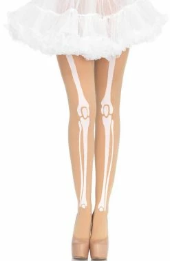 COAXcopenhagen2 Nude Pantyhose With Skeleton Bones