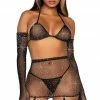 COAXcopenhagen2 5Pc Rhinestone Fishnet Lingerie - Catch Me If You Can