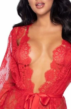 COAXcopenhagen.com Red Bodysuit & Robe - Bedtime Stories