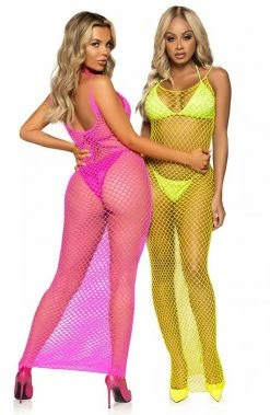 COAXcopenhagen.com Pink Twist Net Maxi Dress - Holiday Selfie SWIMWEAR