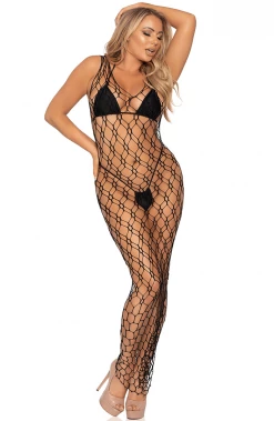 COAXcopenhagen.com SWIMWEAR Black Hexi Net Maxi Dress - In Bloom