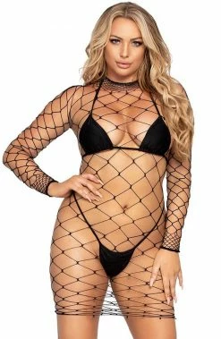 COAXcopenhagen.com Black Fence Net Mini Dress - Hot Summer Nights SWIMWEAR