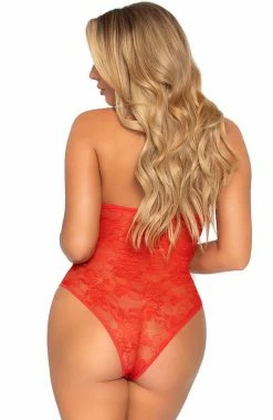 COAXcopenhagen.com Red Bodysuit With Keyhole Cut Out - Can't Blame You LINGERIE