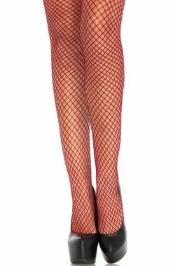 COAXcopenhagen2 HOSIERY Burgundy Fishnet Pantyhose