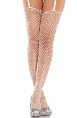 COAXcopenhagen2 Unfinished White Fishnet Stockings HOSIERY