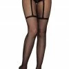 COAXcopenhagen.com HOSIERY Crotchless Fishnet Pantyhose With Wrap Waist