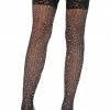 COAXcopenhagen2 Black Thigh High Stockings With Glitter HOSIERY
