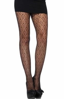 COAXcopenhagen.com Black Net Pantyhose With Scallop Pattern HOSIERY