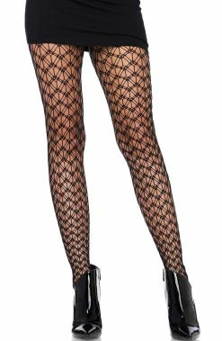 COAXcopenhagen.com Black Geographic Net Pantyhose HOSIERY
