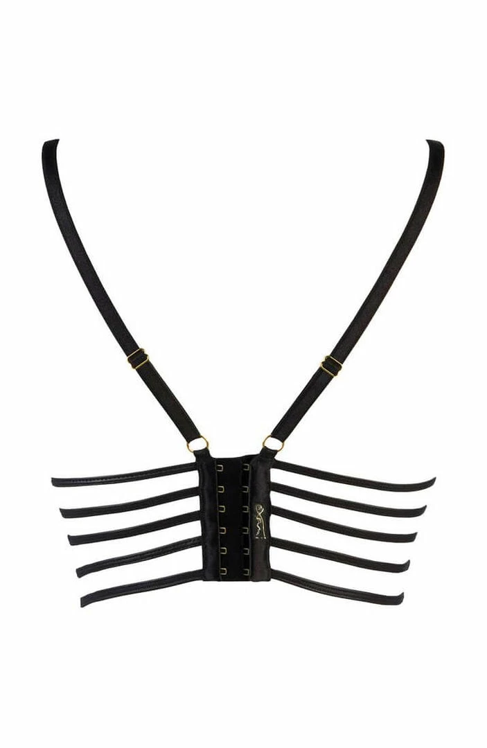 COAXcopenhagen.com LINGERIE Black Wet Look Bra With Glossy Lace - OBSESSION