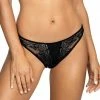 COAXcopenhagen.com Black Wet Look String Panty With Glossy Lace - OBSESSION LINGERIE