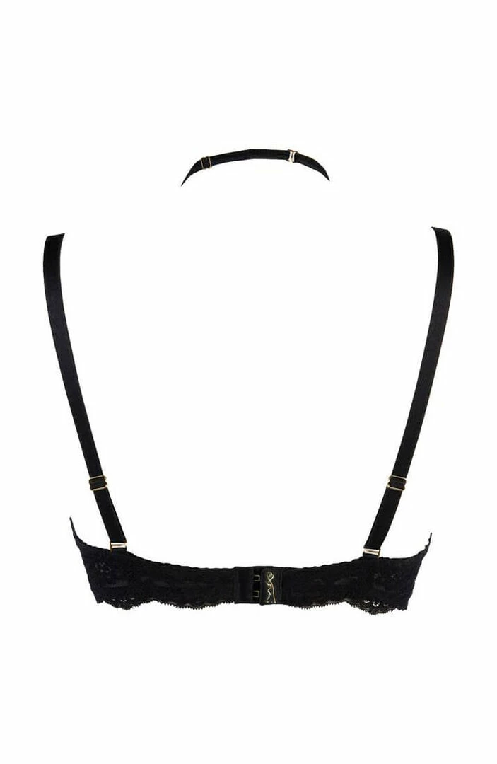 COAXcopenhagen.com LINGERIE Black Bra With Gold Tassel Chain Jewelery - GUILTY