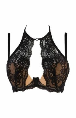 COAXcopenhagen.com LINGERIE Black Lace Halter Neck Bra - IRRESISTIBLE