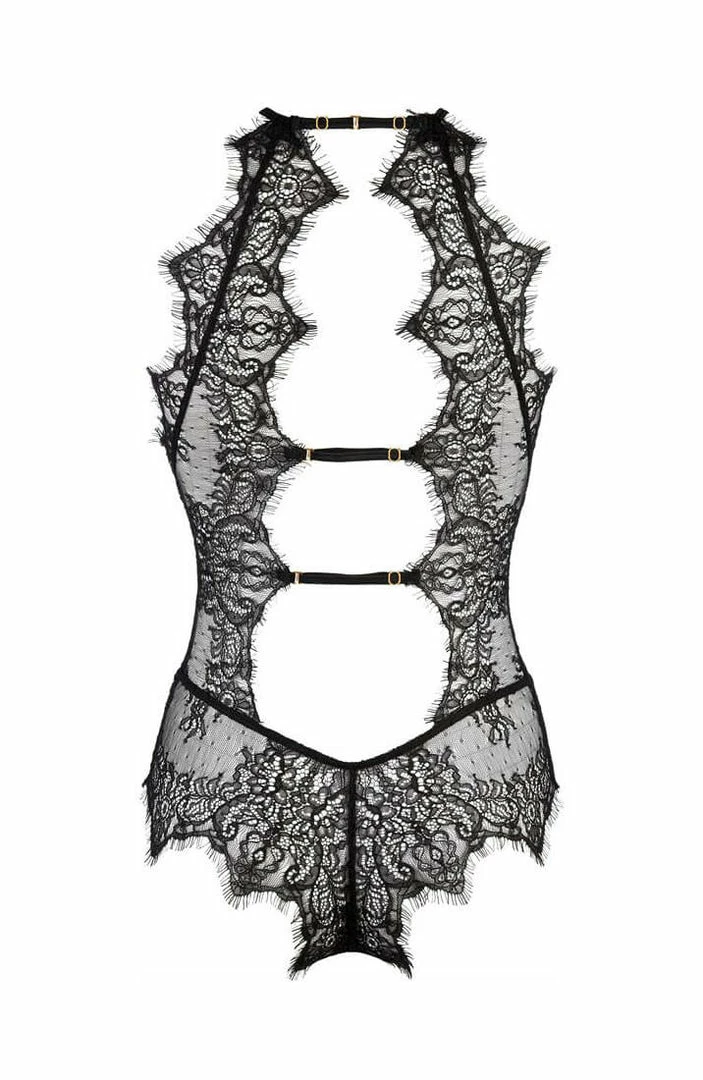 COAXcopenhagen.com Black And See-through Lace Bodysuit - DECADENCE