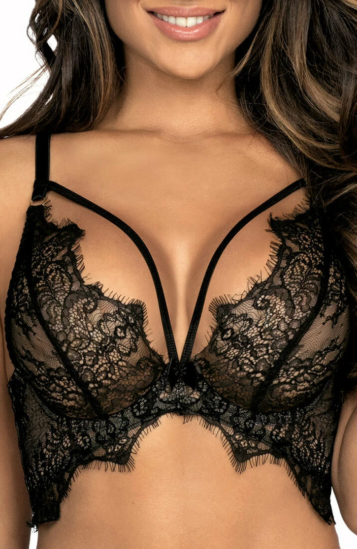 COAXcopenhagen.com LINGERIE Black Bustier Bra With Multi Cage-straps - INTENSE