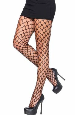 COAXcopenhagen.com HOSIERY Black Sharp Edge Scale Net Pantyhose