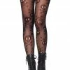 COAXcopenhagen2 HOSIERY Black Pantyhose With Skulls
