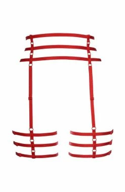 COAXcopenhagen2 LINGERIE Red Harness Garter Belt - APPEALING