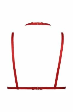 COAXcopenhagen2 LINGERIE Red Harness Top - APPEALING