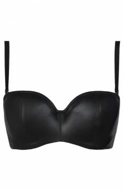 COAXcopenhagen2 Black Wet Look Balconette Bra - AROUSING