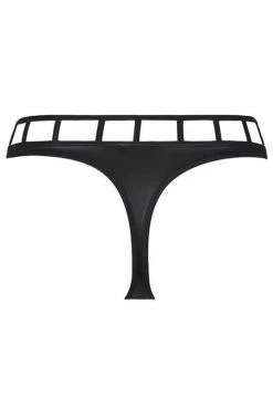 COAXcopenhagen2 Black Wet Look Thong - AROUSING LINGERIE