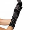 COAXcopenhagen2 Black Elbow Length Satin Gloves ACCESSORIES
