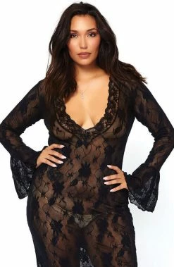COAXcopenhagen2 Long Plus Size Lace Lingerie Dress - BB Queen