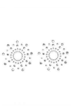 COAXcopenhagen.com Body Jewelry Silver Rhinestone Nipple Stickers