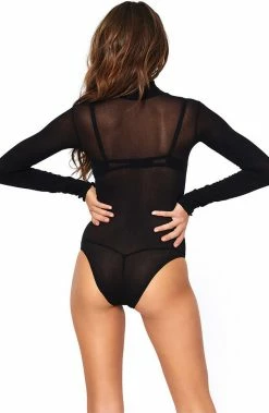 COAXcopenhagen2 Black Mesh Bodysuit - Basic Black