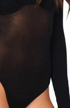 COAXcopenhagen2 Black Mesh Bodysuit - Basic Black