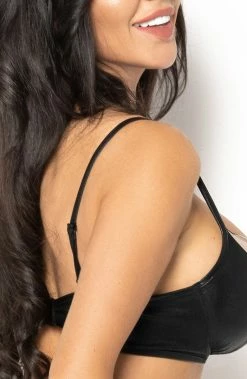 COAXcopenhagen.com Sheer Nude Mesh And Wet Look Lingerie Set - Adriana